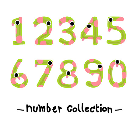 number collection, vectorのイラスト素材