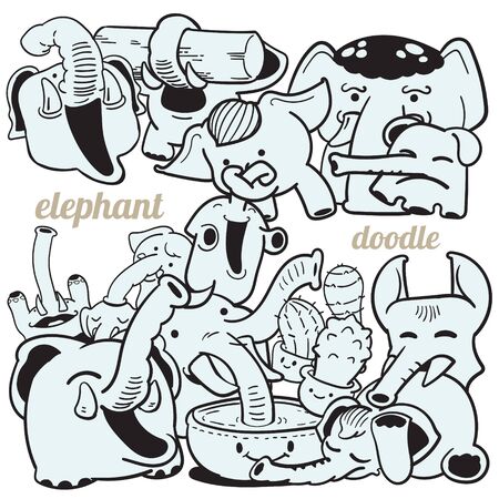 funny elephantsのイラスト素材