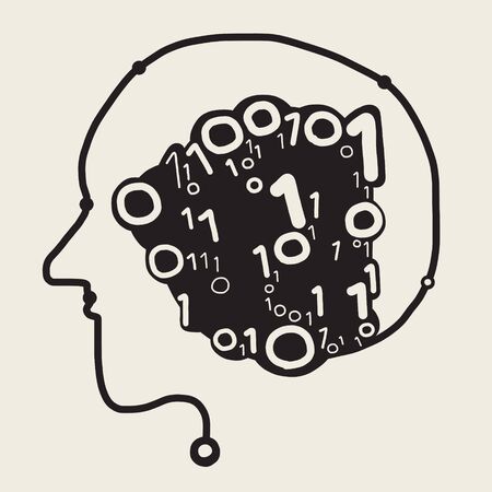 digital brainのイラスト素材