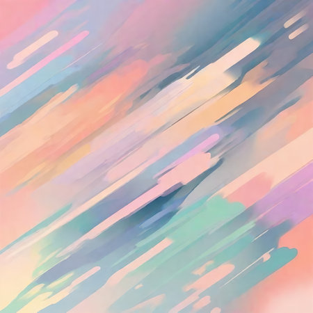 Abstract background with brush strokes in pastel colors. AI generated illustration.の素材