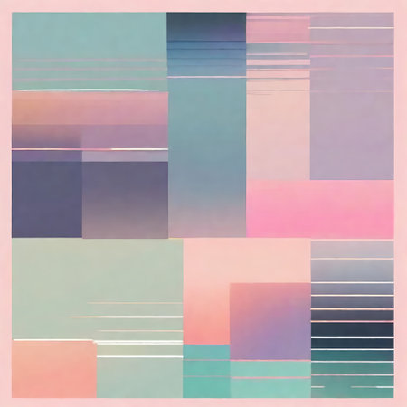 abstract background with stripes and squares in pastel colors, geometric design. AI generatedの素材
