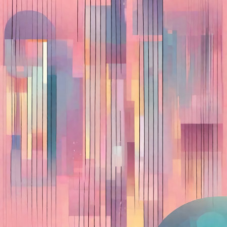 abstract background with stripes in pink and blue colors, AI generated illustrationの素材