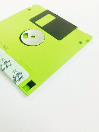 Green floppy diskの素材