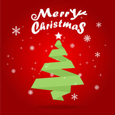 Christmas greeting card snow flake red backgroundのイラスト素材