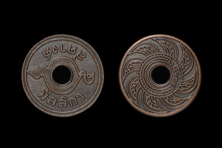 Thai coin 5 bath ancientの写真素材
