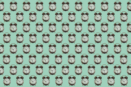 Alarm clock pattern,Vintage clockの写真素材