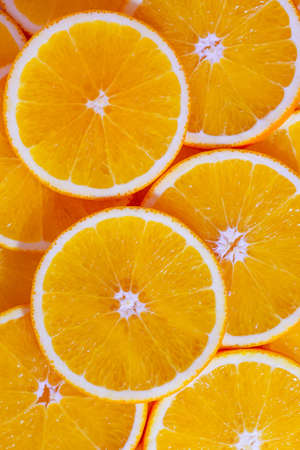 Orange slice background,fresh orangeの写真素材