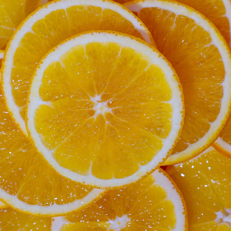 Orange slice background,fresh orangeの写真素材