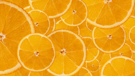 Orange slice backgroundの写真素材