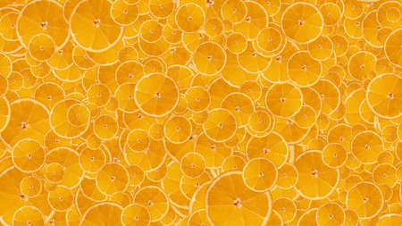 Orange slice background wallpaperの写真素材