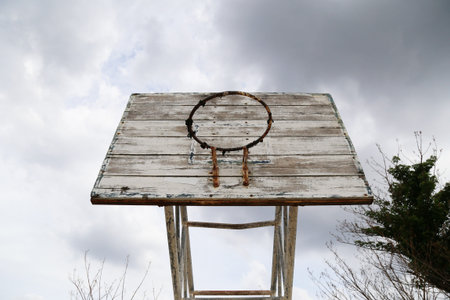 Vintage basketball hoop