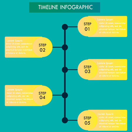 Timeline infographics design with arrows for business,vector illustratorのイラスト素材