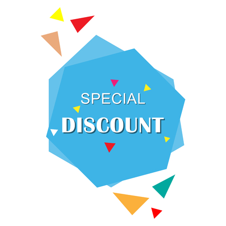 Special discount geometric background vector illustration.のイラスト素材