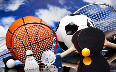 Assorted sports equipment Assorted sports equipment