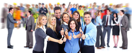 Happy business people group. Happy business people group.