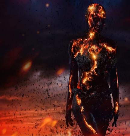 Creature made from lava and fire Creature made from lava and fire