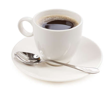 Coffee in a cup isolated on white background Coffee in a cup isolated on white background