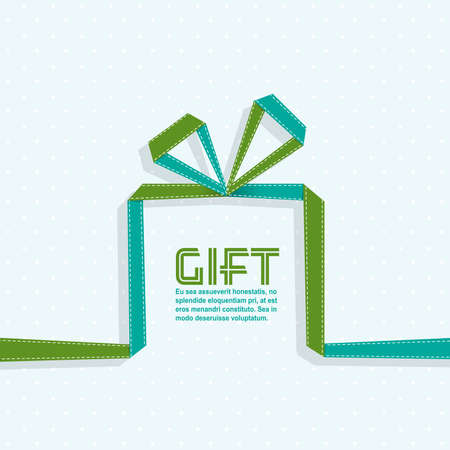 Gift in the style of origami ribbon, vector illustration Gift in the style of origami ribbon, vector illustration