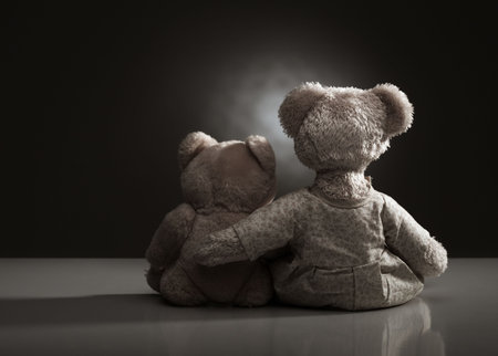 Family of teddy bearsの写真素材