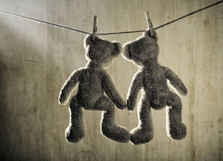 Two teddy bearsの写真素材