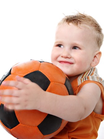 Baby with ball の写真素材