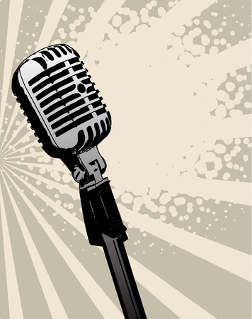 Music background with microphoneのイラスト素材