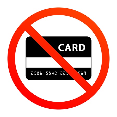 No credit card signのイラスト素材