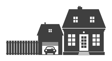 Home and garageのイラスト素材