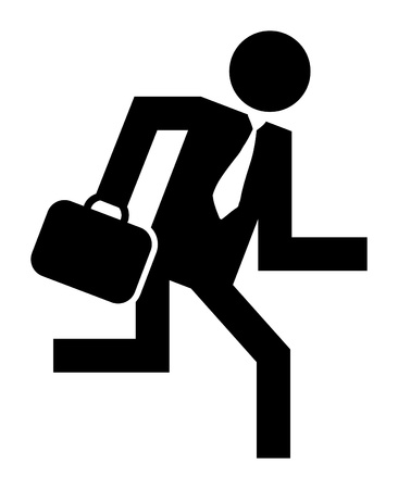 Abstract businessman running iconのイラスト素材