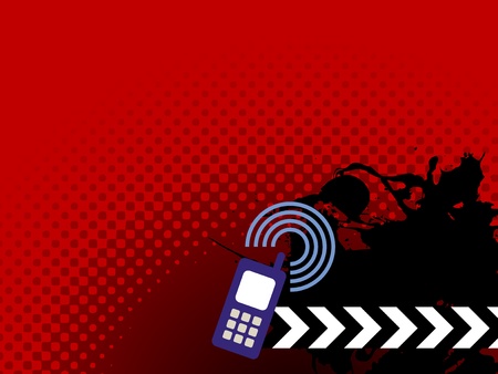 Abstract dotted red background with space for textのイラスト素材