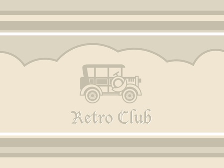 Retro car club backgroundのイラスト素材