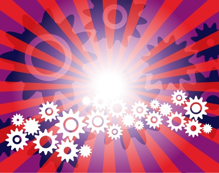 Cogs workingのイラスト素材