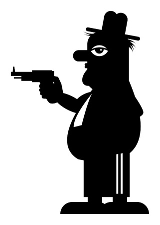 Man with gunのイラスト素材