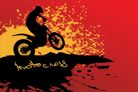 Motocross backgroundのイラスト素材
