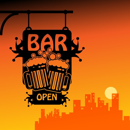 Bar openのイラスト素材