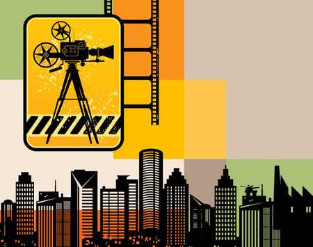 Abstract cinema backgroundのイラスト素材