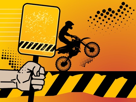 Motocross backgroundのイラスト素材
