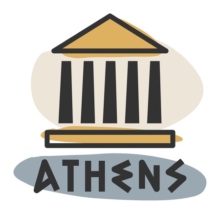 Abstract Athens iconのイラスト素材