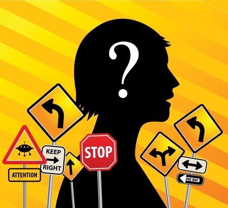 Road signs chaosのイラスト素材