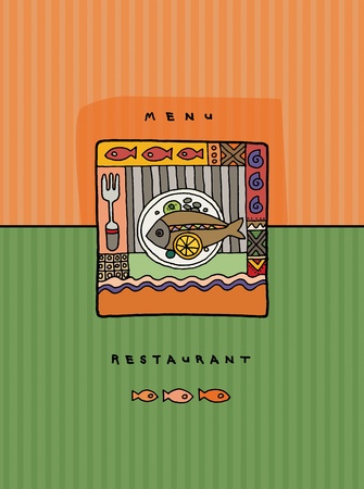 Hand drawn restaurant menu designのイラスト素材