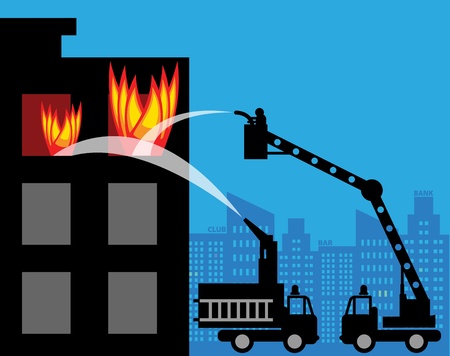 Fire trucksのイラスト素材