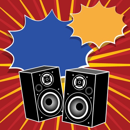 Abstract background with the speakers insideのイラスト素材