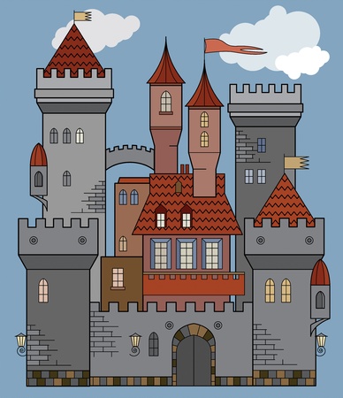 Castle fairy taleのイラスト素材