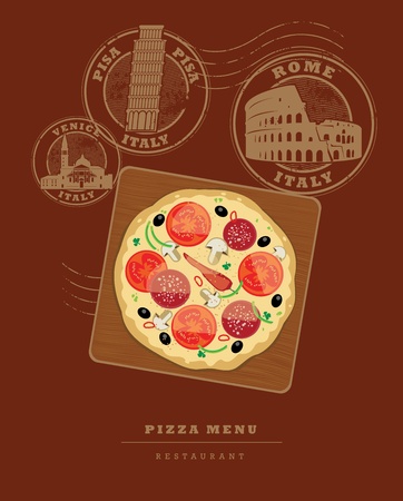Pizza Menu designのイラスト素材