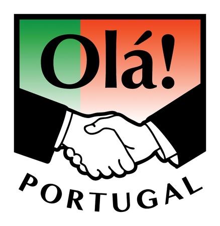 Portugal flag and business handshakeのイラスト素材