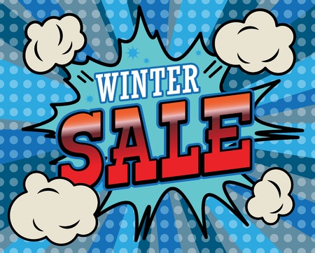 Abstract background with the text Winter Sale written insideのイラスト素材