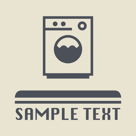 Washing machine icon or signのイラスト素材