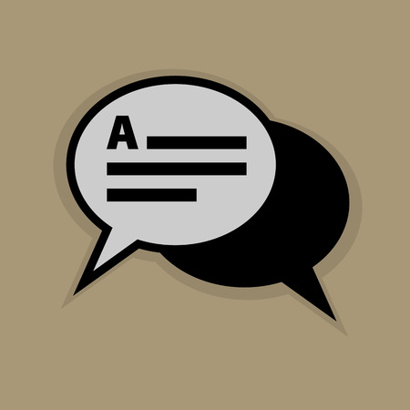 Speech bubble icon or signのイラスト素材
