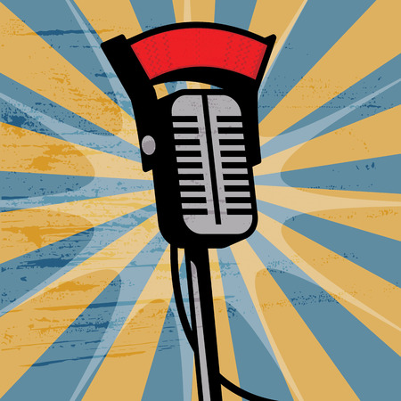 Retro microphone abstractのイラスト素材