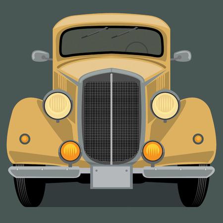 Vintage, retro carのイラスト素材